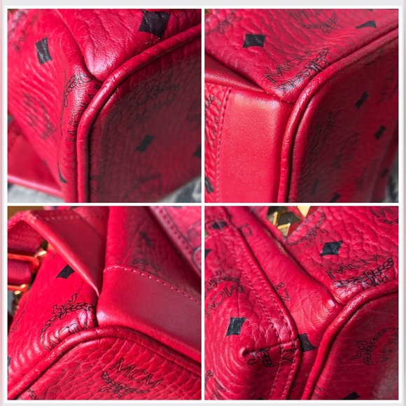 Authenticated MCM Backpack, Red - Picture 14 of 15